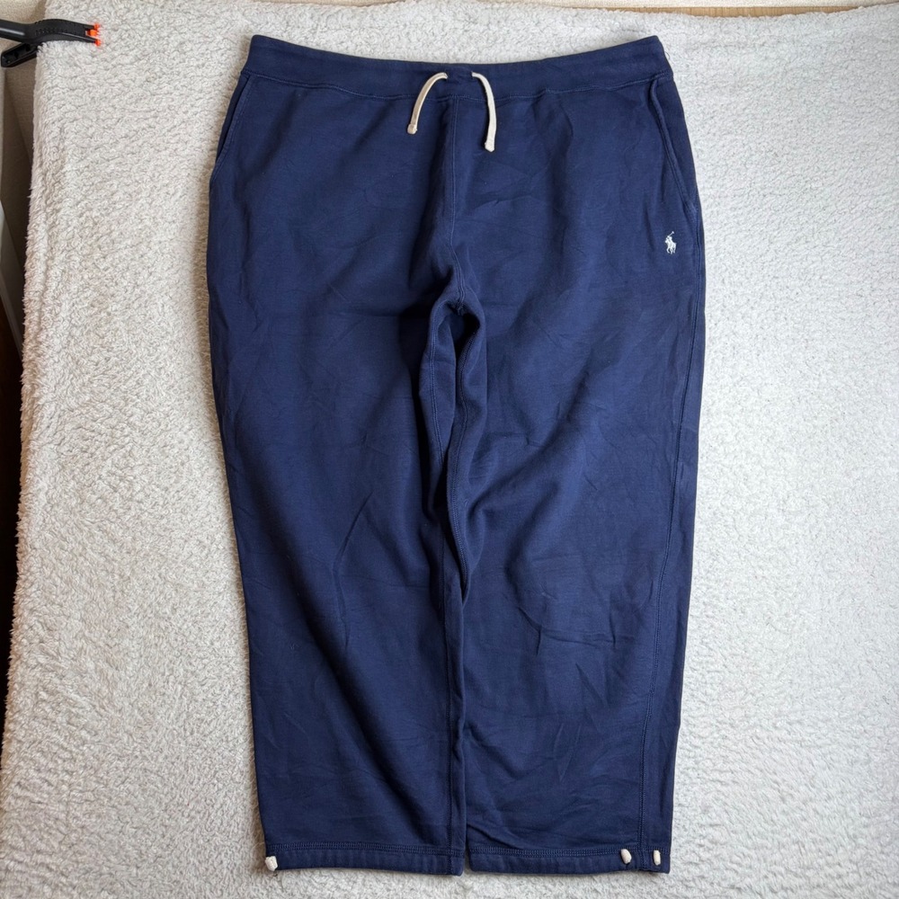 Polo Ralph Lauren Mens 3XB Navy Blue Fleece Sweatpants Joggers Big Tall